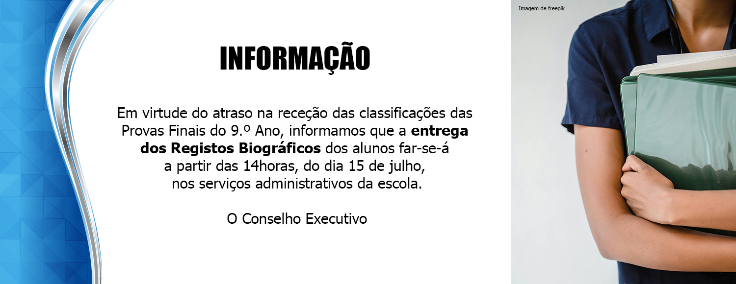 Entrega dos Registos Biográficos - 9.ºAno