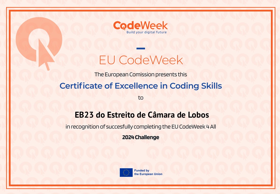 Certificado de excelência - CodeWeek